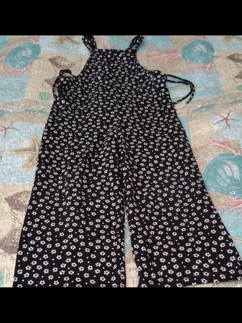 Black Floral Wide-Leg Jumpsuit